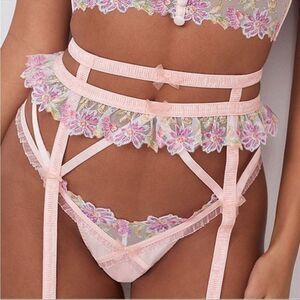 For Love & Lemons April Bloom Garter Belt Sz S‎ NWT